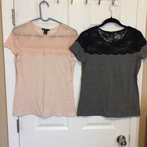 H&M lot of 2 women’s tops in size medium.